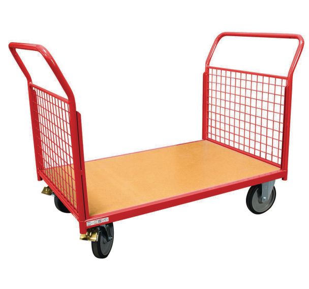 Chariot 2 dossiers grillagés Force 500 kg roues en rectangle - FIMM