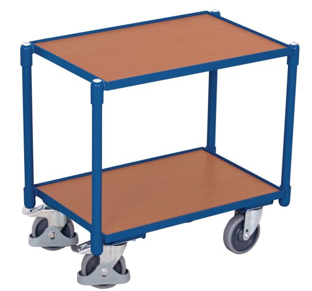 Chariot 2 plateaux bois pour bac norme europe- Capacité 250 kg