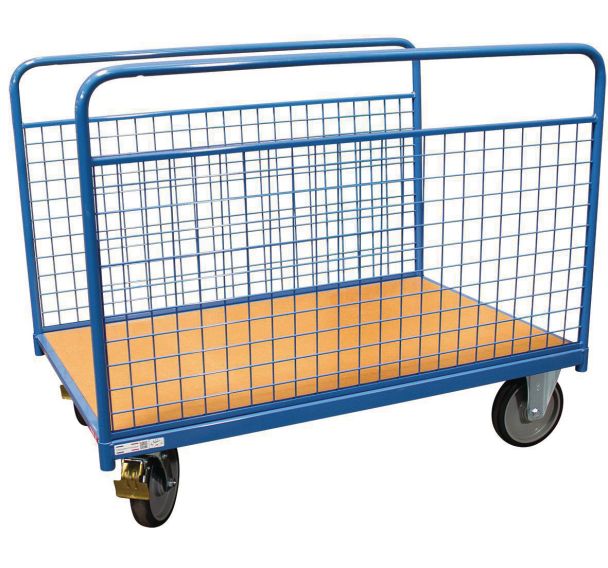 Chariot 2 ridelles grillagées Force 500 kg roues en rectangle - Fimm