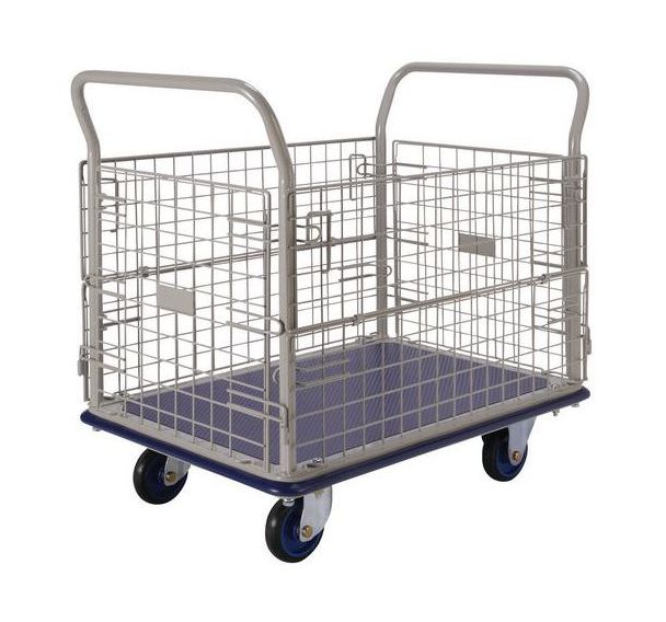 Chariot  400 kg 870 x 570 mm grillagés 2 dossiers 2 ridelles  - FIMM