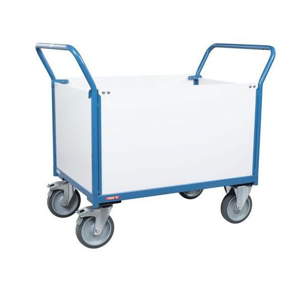 Chariot 500 kg - 2 dossiers et 2 ridelles pvc - FIMM