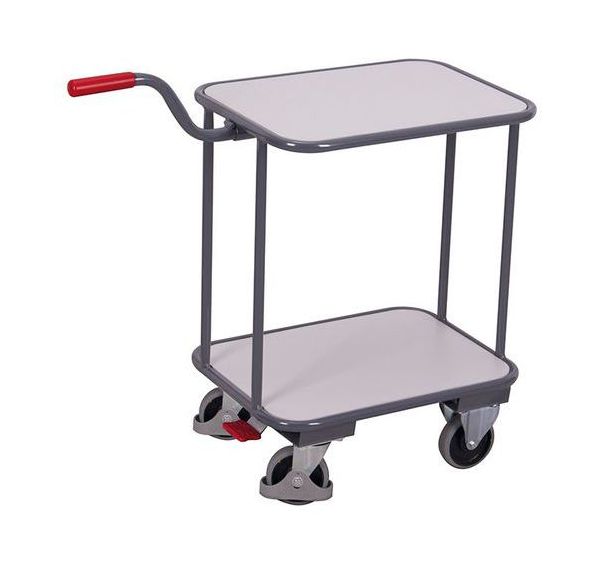 Chariot ESD avec poignée, avec 2 surfaces utiles