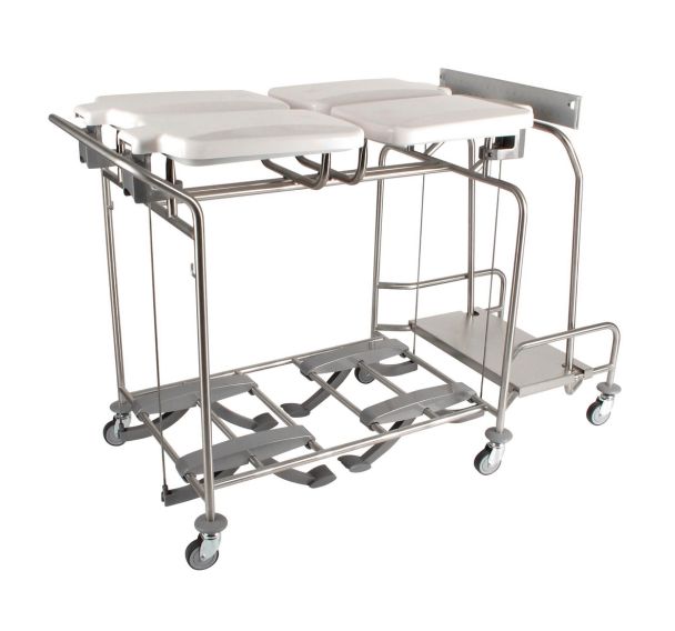 Chariot Hygicar III+4 sacs en carré couvercle pédale+collecteur