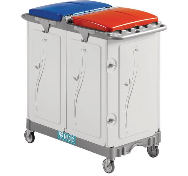 Chariot Magic Line 100 Professional - 2 porte-sacs 150L avec couvercle - TTS