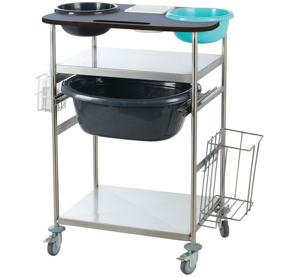 Chariot Optimum bleu pour la petite toilette et la collecte du linge