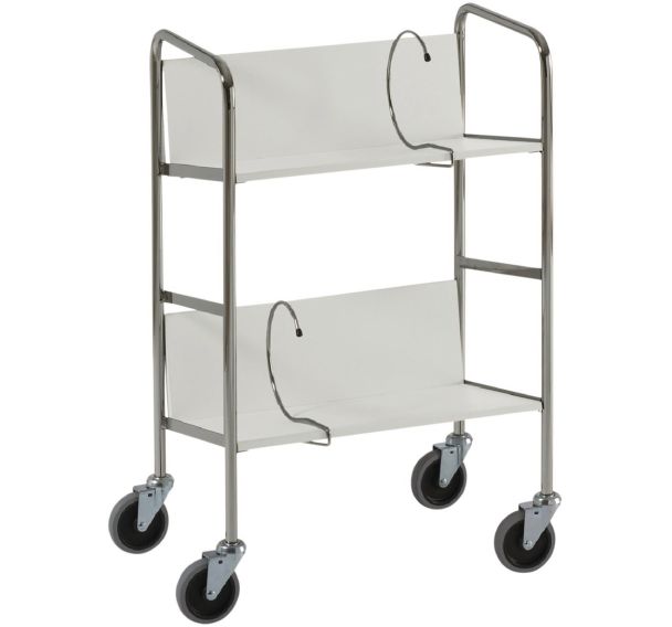 Chariot à classeurs - 2 plateaux - Capacité 75 kg