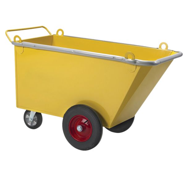 Chariot à déchets industriels 400 litres roue pleine