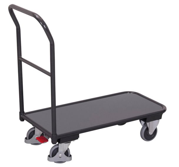 Chariot à dossier en acier - plateau mélaminé - Capacité 200 kg