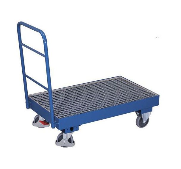 Chariot à dossier tubulaire avec bac de rétention