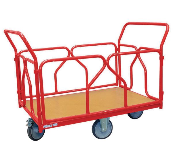 Chariot à dossiers/ridelles tube Force 500 kg roues en losange - FIMM