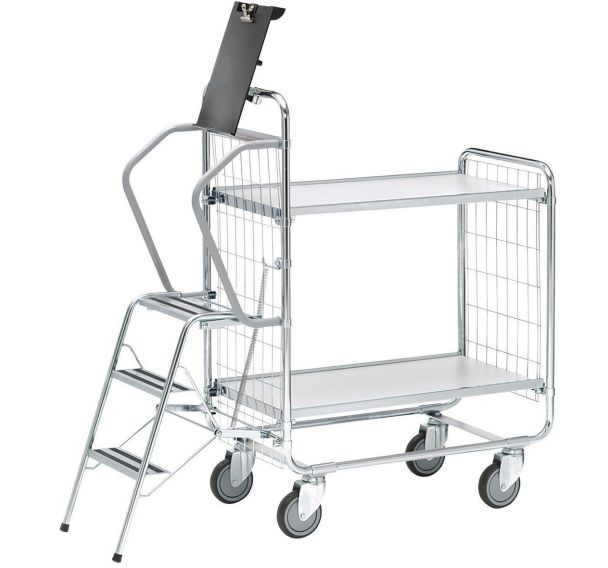 Chariot à échelle - 2 plateaux - Capacité 200 kg