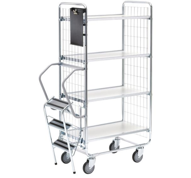 Chariot à échelle - 4 plateaux - Capacité 200 kg