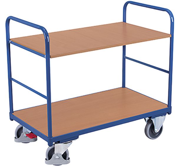Chariot à étagères bas