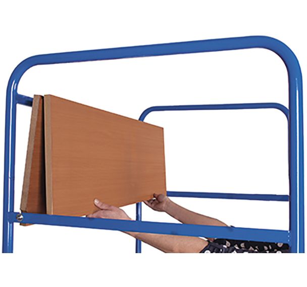 Chariot à étagères haut avec étagères repliables