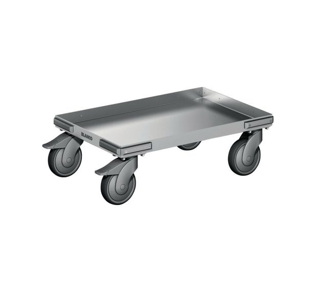 Chariot à plate-forme pour bacs Euronorm en acier inoxydable