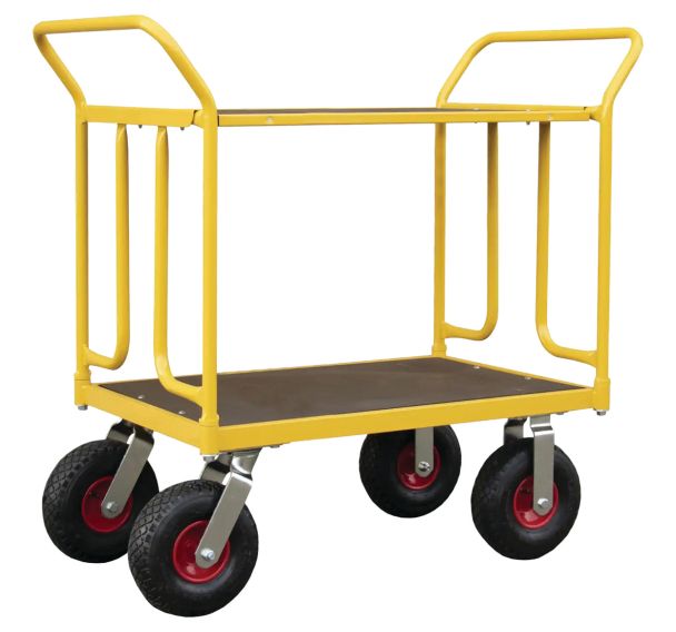 Chariot à plateaux 750 Force 400 kg roue pneumatique