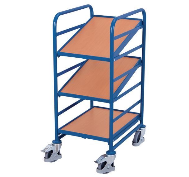 Chariot à plateaux bois pour bacs norme Europe - Capacité 200 Kg