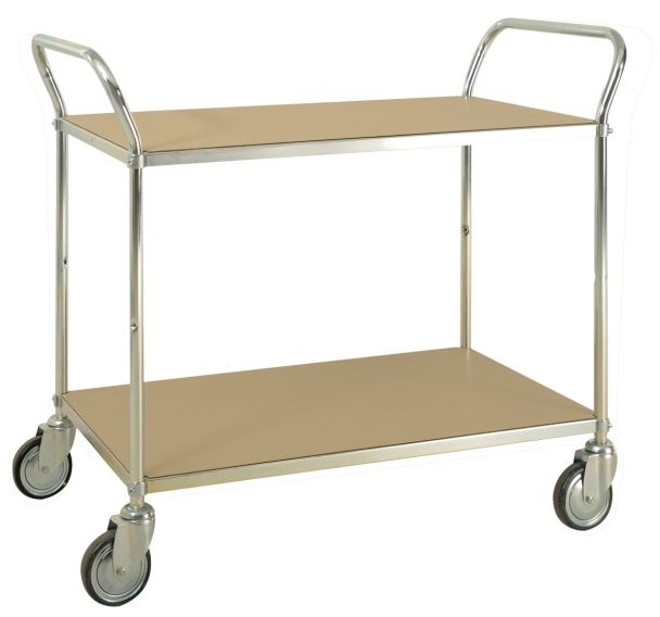 Chariot à plateaux métal ESD - 2 plateaux - Force 250 kg