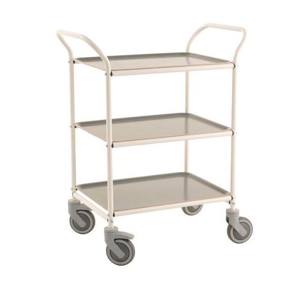 Chariot à plateaux plastique ESD - 3 plateaux - Force 150 kg