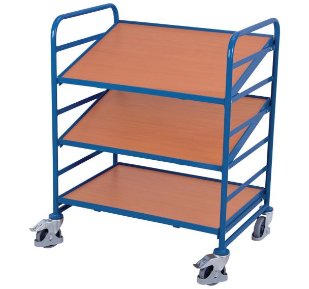 Chariot à plateaux pour bacs norme Europe - 825 x 610 mm - Capacité 200 Kg