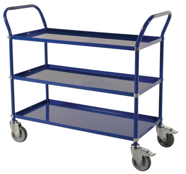 Chariot à pltx métal - 3 pltx - Force 250 kg - L 1070 x 450 mm