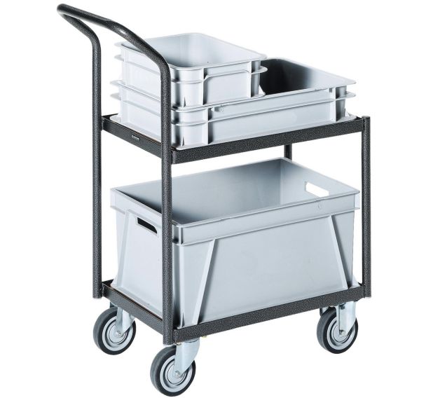 Chariot acier pour bacs - Longueur 610 mm - Capacité 200 kg