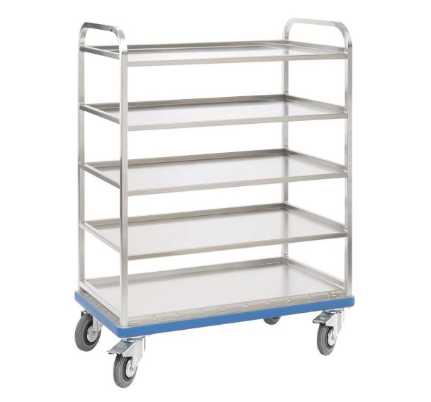 Chariot aluminium à tablettes pour bacs G ORG - Gmohling