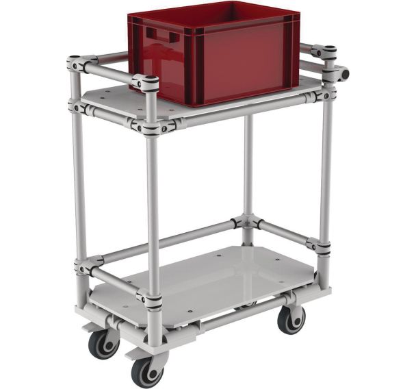 Chariot aluminium pour bacs avec rebords - 350 kg - Trilogiq