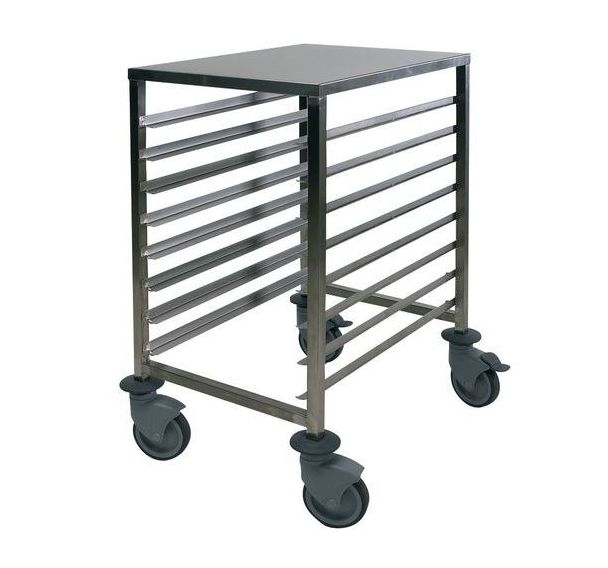 Chariot bas à glissières inox modèle 400x600mm