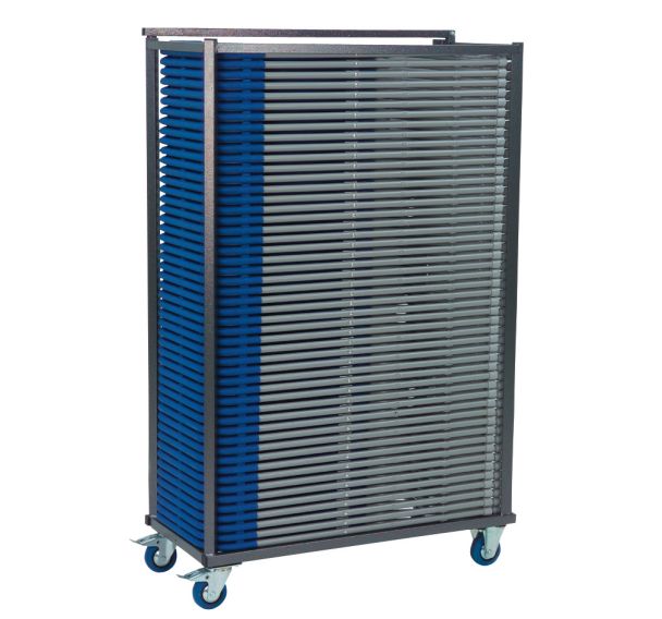 Chariot chaises pliantes bleu h ht:1600 mm l ht:1000 mm