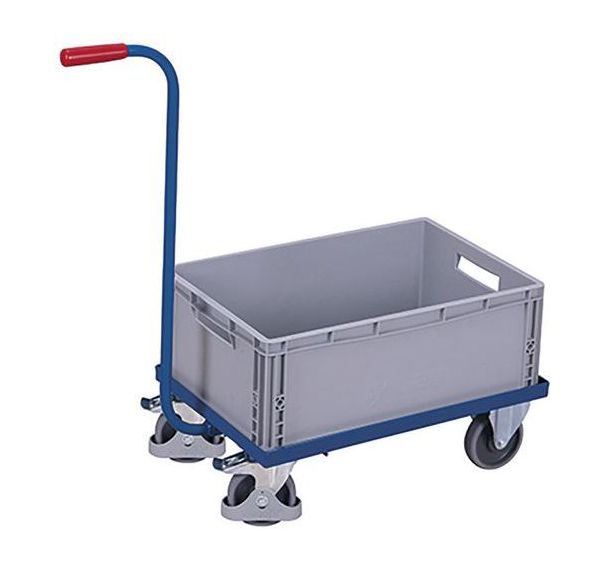 Chariot col de cygne avec 1 bac plastique