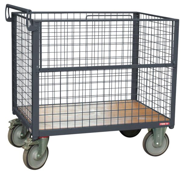 Chariot conteneur grillagé - 500 kg - Fimm
