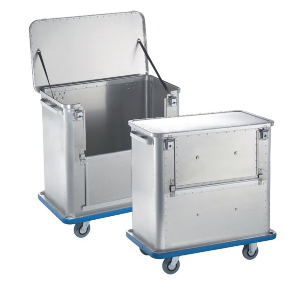 Chariot conteneur parois lisses sans pare-chocs-Sclessin Fonction Linge