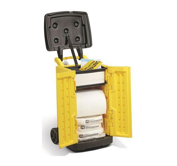 Chariot d'absorbants hydrocarbures 75,5 L - New Pig