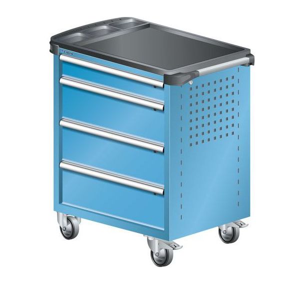 Chariot d'atelier L3627 revêtement plastique - 5 tiroirs - Lista