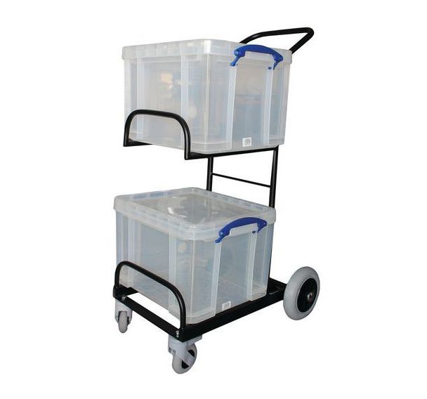 Chariot de distribution compact 2 bacs
