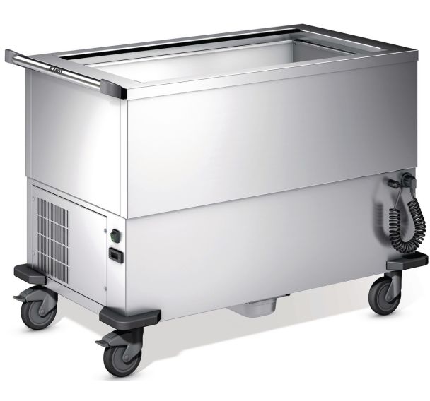 Chariot de distribution de repas réfrgéres pour 3xGN_SAW 3UK