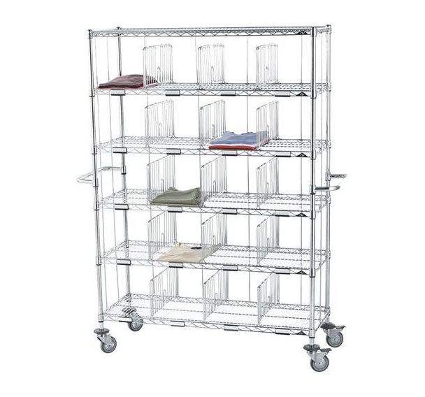 Chariot de distribution du linge individuel modèle 8 casiers