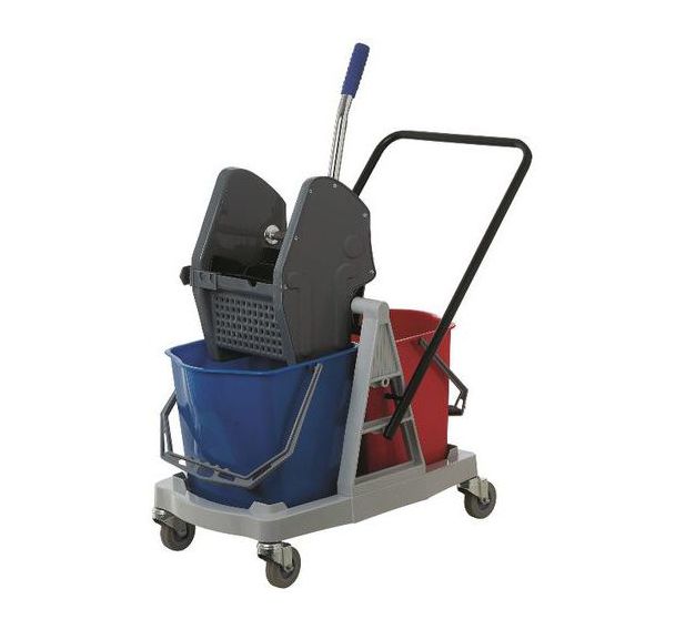 Chariot de lavage des sols et presse 2 seaux 18 L