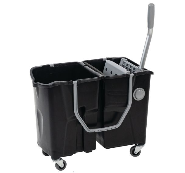Chariot de lavage double seau 2 x 15 L avec presse à plat