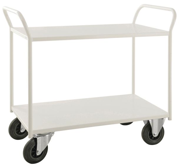 Chariot de service avec 2 tablettes soudées - Capacité 400 kg Kongamek