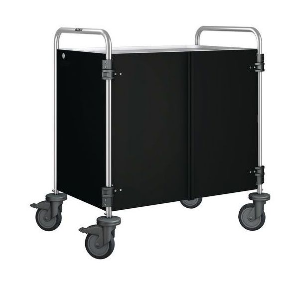Chariot de service avec habillage - 3 plateaux - Blanco