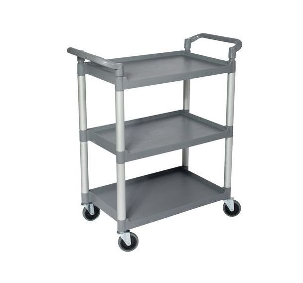 Chariot de service en polypropylène - 3 plateaux - Capacité 120 kg