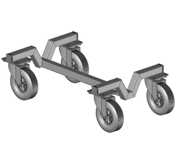 Chariot de transport pour un but de foot transportable