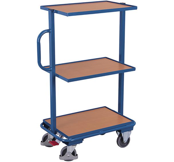Chariot desserte avec 3 plateaux en bois