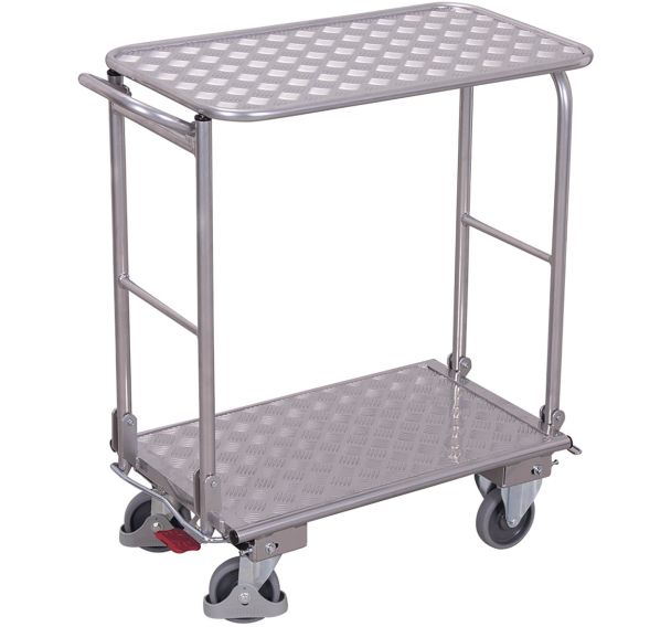 Chariot en aluminium dossier repliable à 2 étages