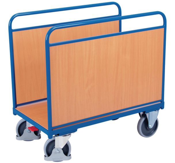 Chariot ergonomique 2 ridelles bois - Capacité 500 Kg