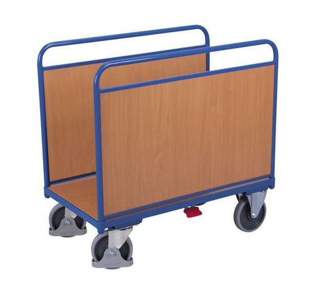 Chariot ergonomique 2 ridelles bois - Capacité 500 Kg