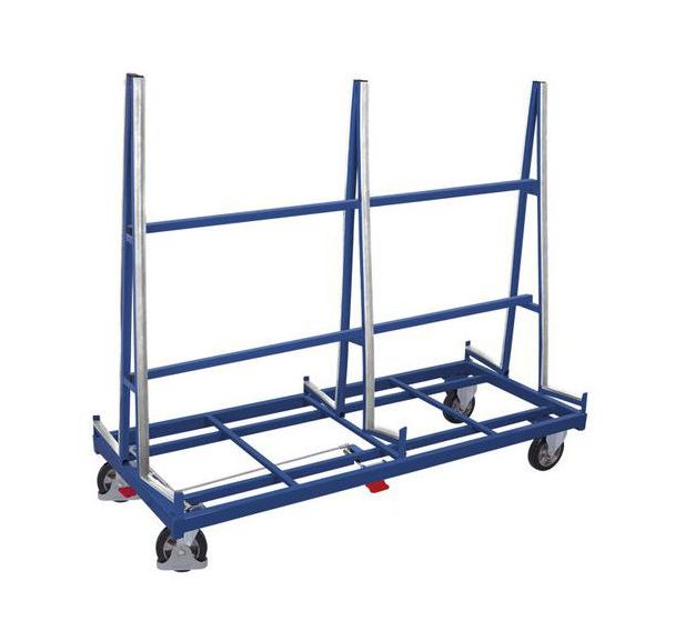 Chariot ergonomique porte-panneaux double face - Capacité 1200 Kg
