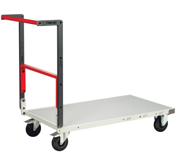 Chariot flat-pack dossier repliable plateau mélaminé